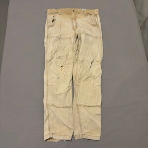 Carhartt Pants 36x32 35x31 Beige Double Knees Utility Casual Workwear Outdoor
